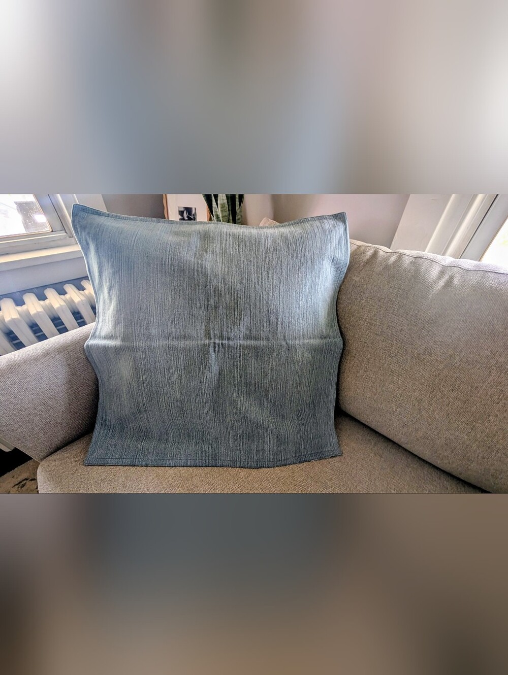 Pottery Barn Denim Flange Pillow Cover